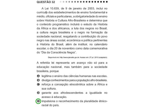 Questões canceladas do Enem 2011