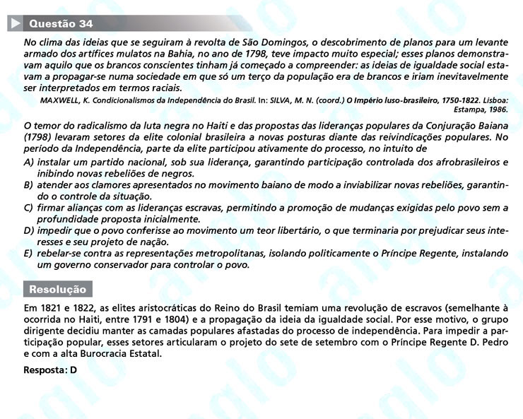 Enem 2011: Questão 34 – Ciências Humanas (prova azul)