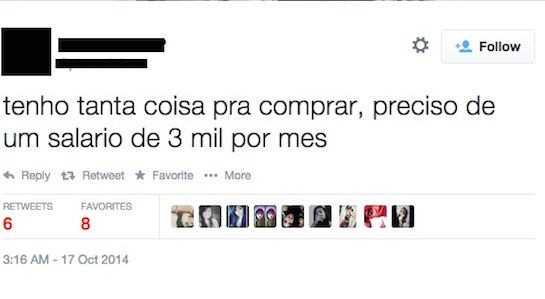 É a omissão de um termo que está subentendido e é facilmente identificável pelo contexto. No caso do tweet, o termo omitido foi eu na primeira oração e que eu na segunda.