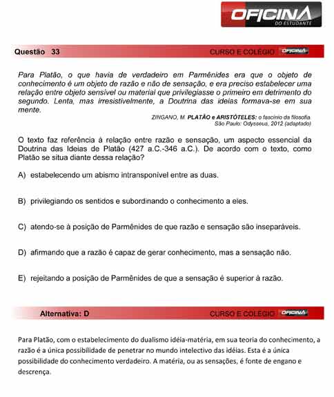 Enem 2012: correção da questão 33