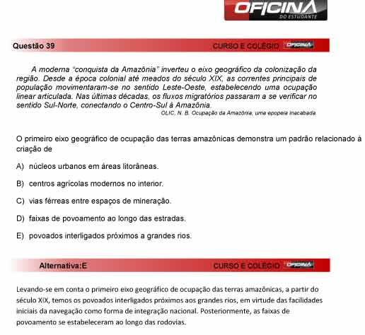 Enem 2012: correção da questão 39