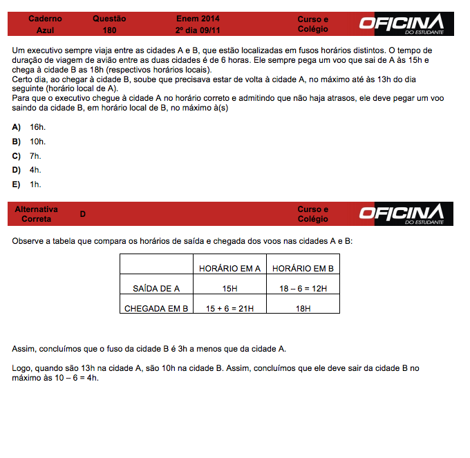 Enem 2014: correção da questão 180