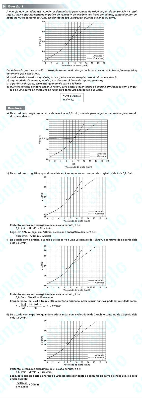 Fuvest 2012: Questão 1 (segunda fase) – conhecimentos específicos – prova de física