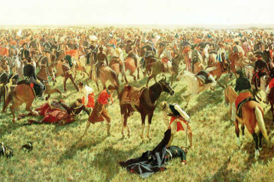 O conflito, no entanto, era bastante impopular entre os brasileiros, que temiam arcar com os custos da guerra através do pagamento de altos impostos. A independência do Brasil havia acontecido há pouco tempo, em 1822, deixando a economia brasileira bastante desfalcada. (Imagem: Wikimedia Commons) O conflito, no entanto, era bastante impopular entre os brasileiros, que temiam arcar com os custos da guerra através do pagamento de altos impostos. A independência do Brasil havia acontecido há pouco tempo, em 1822, deixando a economia brasileira bastante desfalcada. (Imagem: Wikimedia Commons)