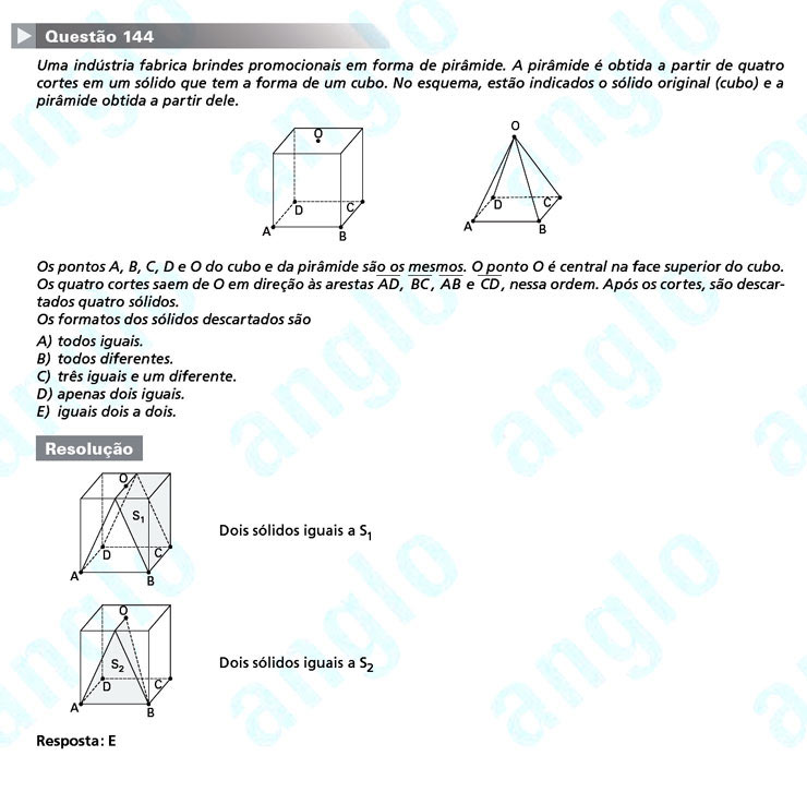 Enem 2011: Questão 144 – Matemática (prova amarela)