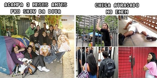 A internet não perdoa! O Enem está acontecendo neste fim de semana (8 e 9 de novembro) e já é tema de muitas imagens divertidas. A internet não perdoa! O Enem está acontecendo neste fim de semana (8 e 9 de novembro) e já é tema de muitas imagens divertidas.