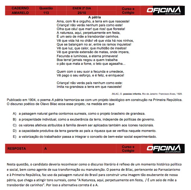 Enem 2015: correção da questão 113