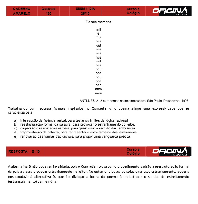 Enem 2015: correção da questão 120