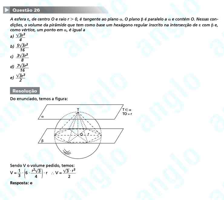 FUVEST 2011 – Primeira Fase – Questão 26