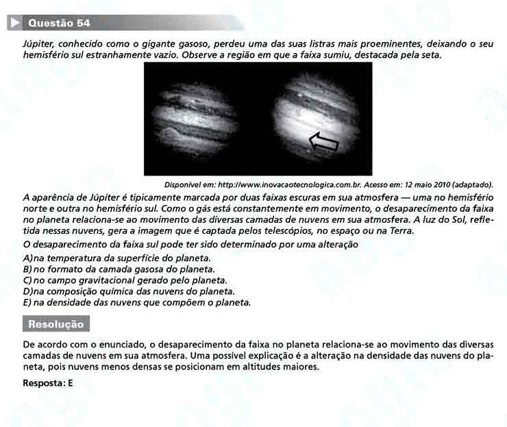 Enem 2010: Questão 54 – Ciências da Natureza (prova azul)