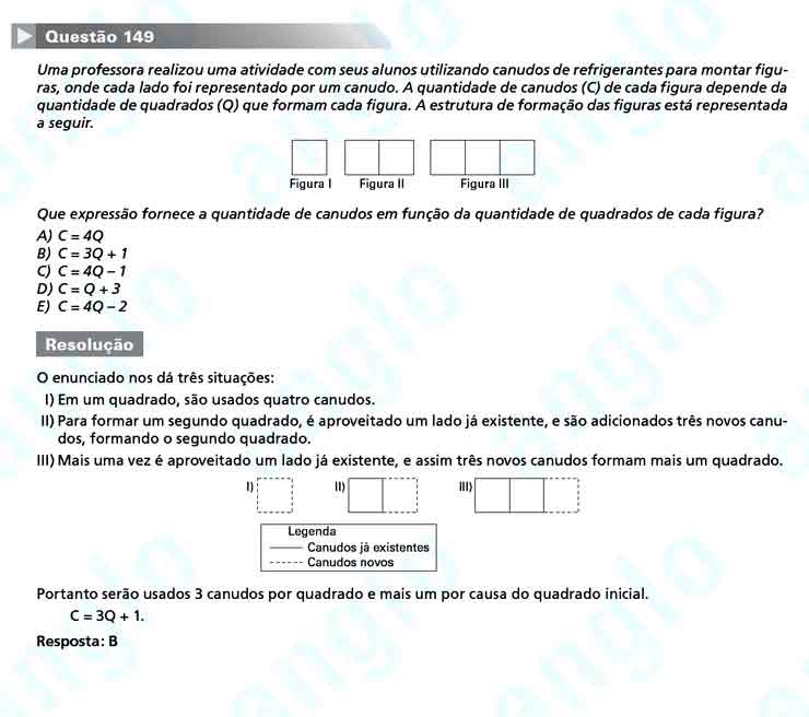 Enem 2010: Questão 149 – Matemática (prova amarela)