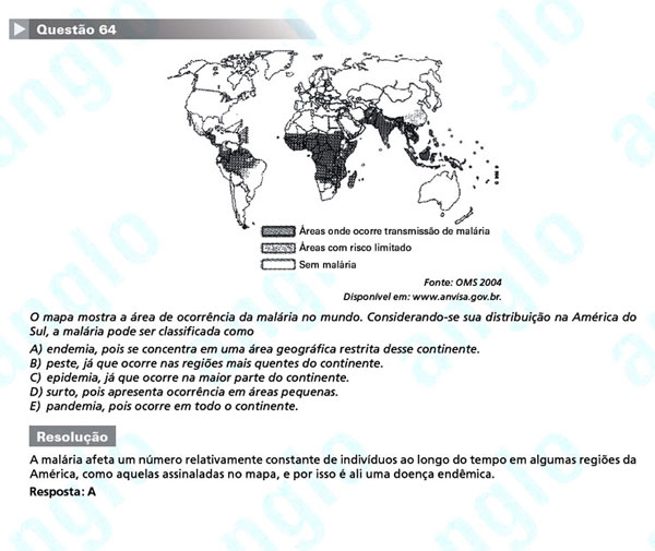 Enem 2011: Questão 64 – Ciências da Natureza (prova azul)