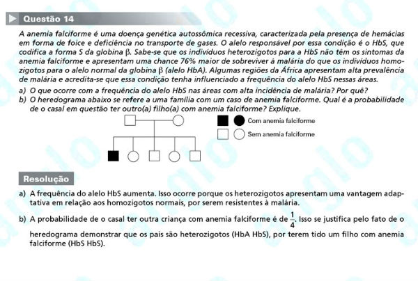 Unicamp 2012: Questão 14 (segunda fase) – Ciências da Natureza