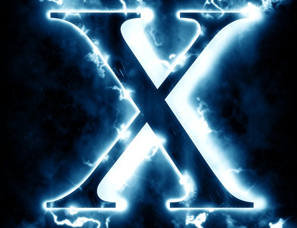 Lightning letter X