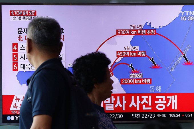 lançamento do míssil norte-coreano
