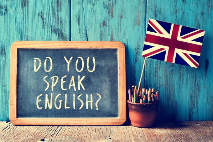 Inglês, lousa, bandeira britânica, lápis, do you speak english?