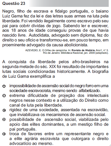 enem 2010 primeira aplicação – letra b