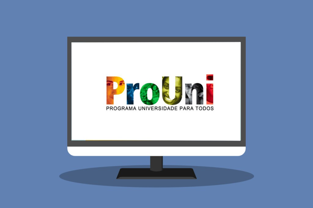 tela de computador com o logo do Prouni