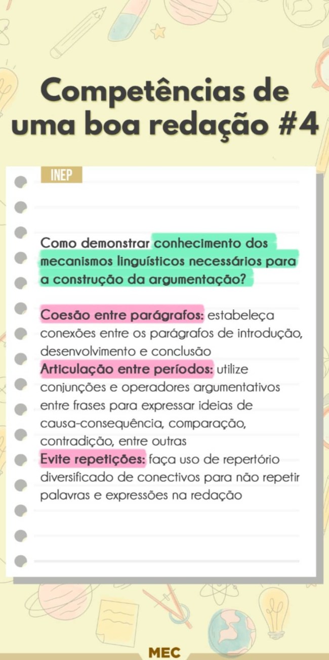 MEC divulga dica do tema de redação do Enem 2020.