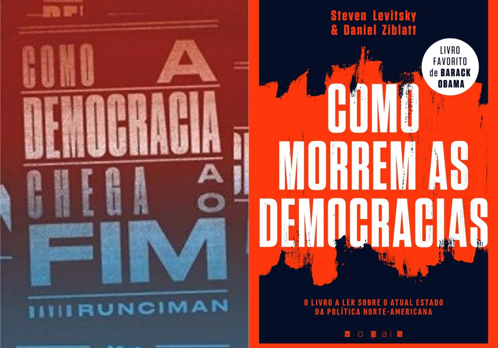 Capas de livros sobre a democracia