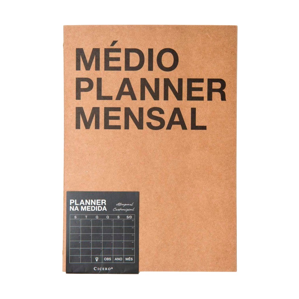 Planner Revista Kraft Mensal A4 Kft, Cicero, 5989, Bege, 8, 3 X 11, 7