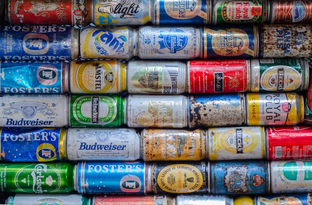 latinhas de cerveja