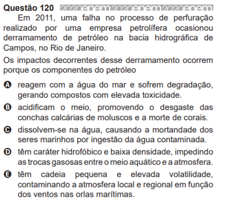 enem 2020 - prova amarela - 120