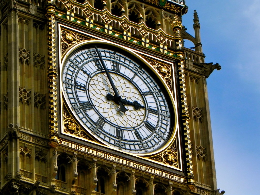 Torre do Relógio de Londres, com o famoso Big Ben