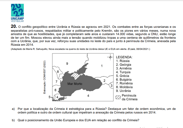 Questão da Unicamp 2022