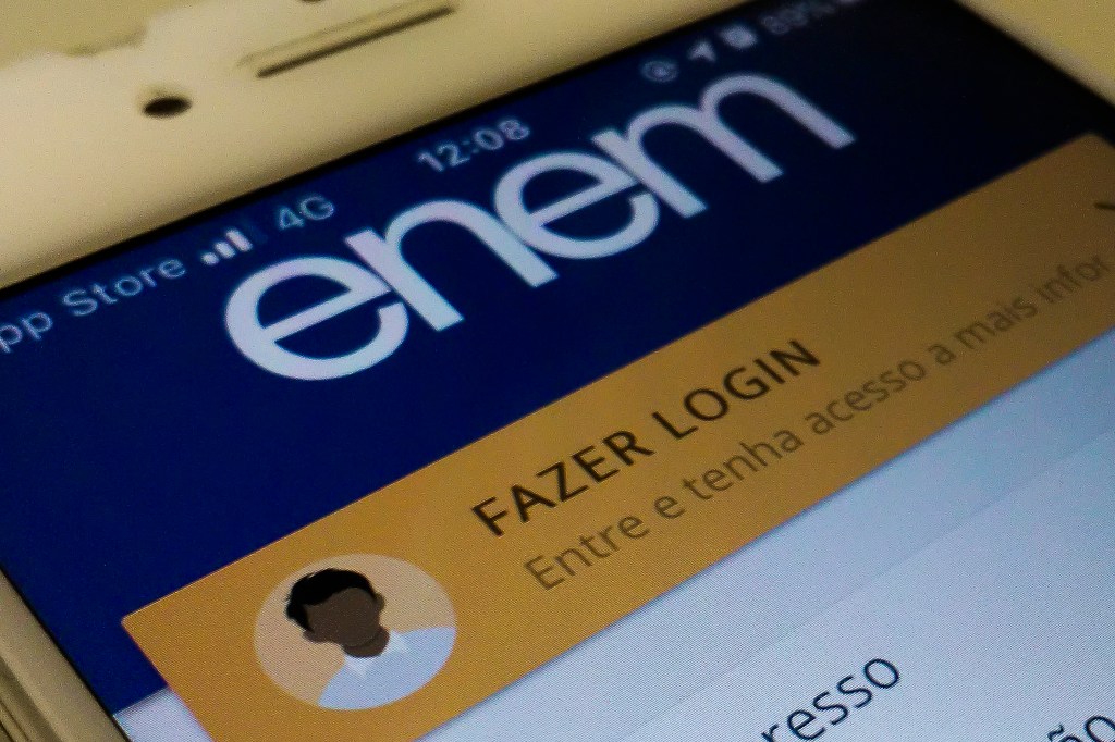 enem no celular pagina de login resultados enem