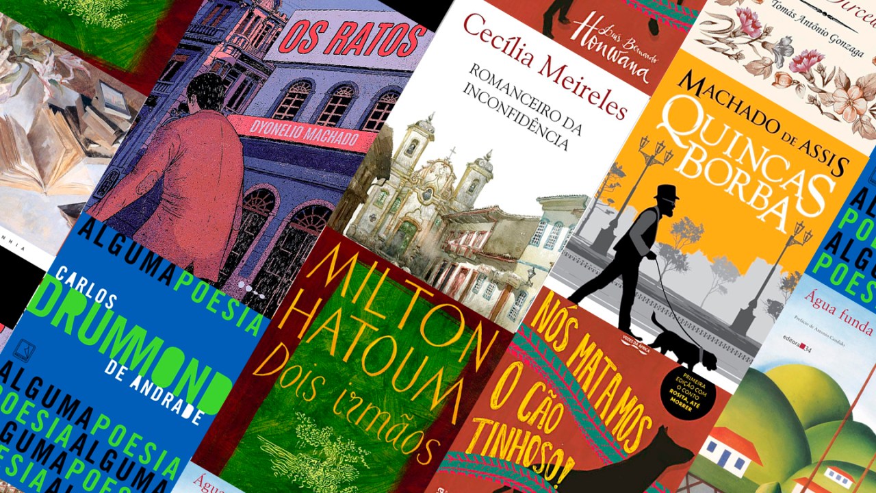 montagem com os 9 livros cobrados na fuvest 2025