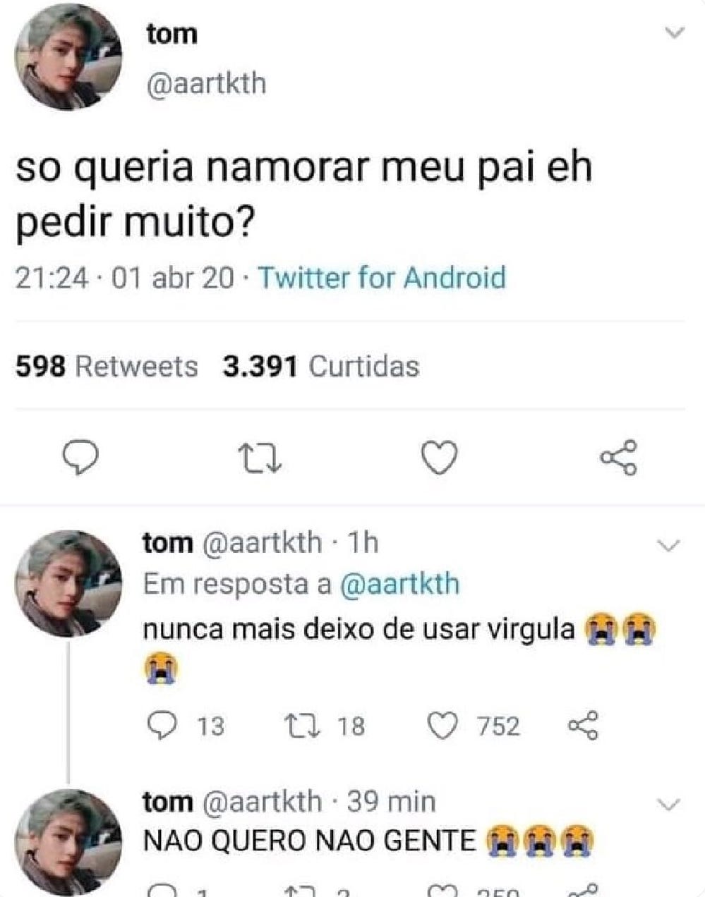 erro-virgula-meme Print da rede social Twitter em que usuário escreve: