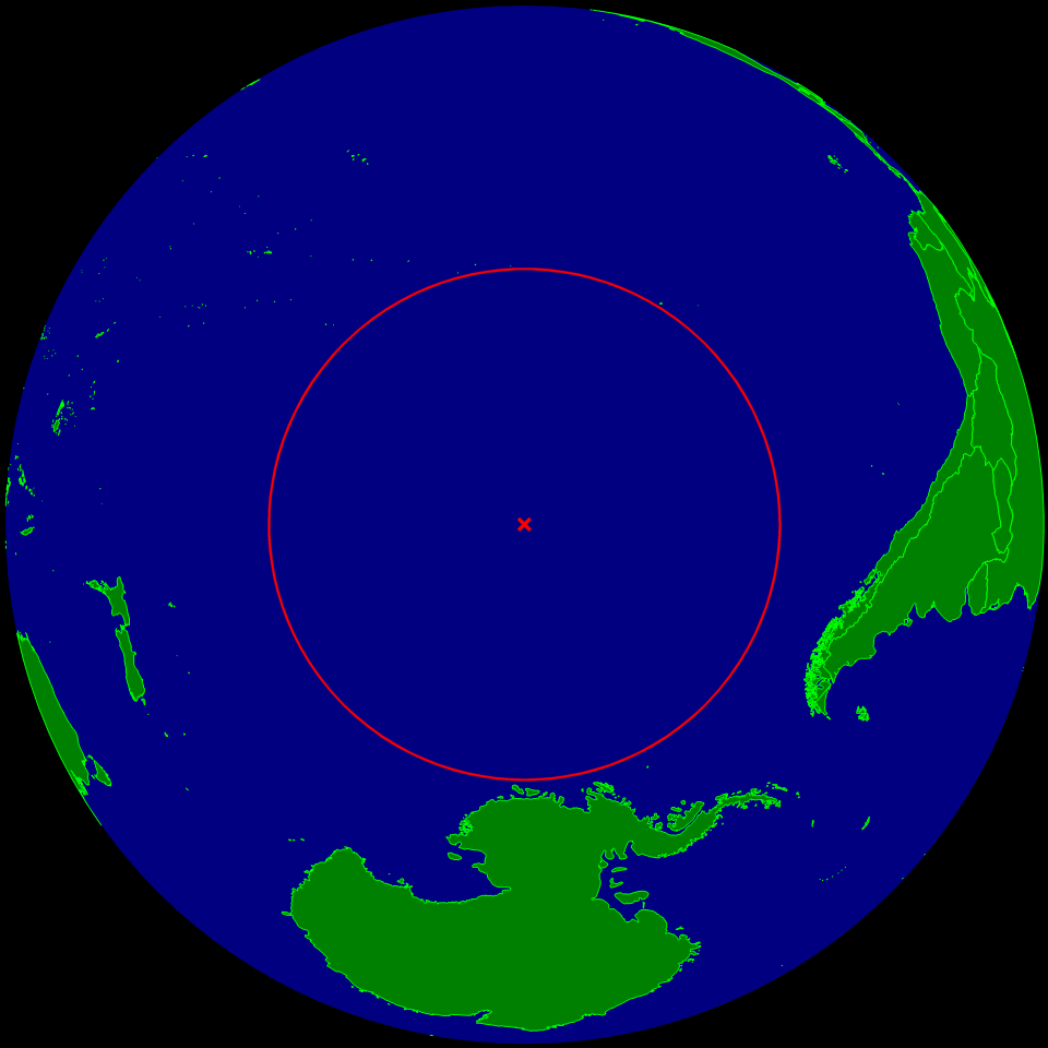 ponto-nemo Localização do ponto nemo no mapa