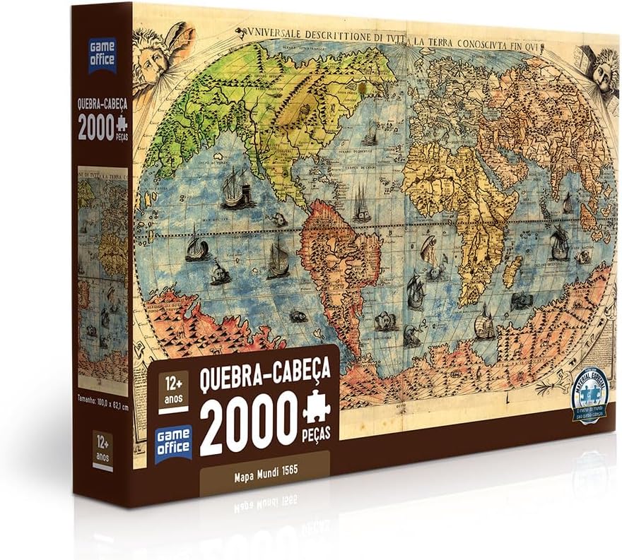 Mapa Mundi 1565 - Quebra-cabeça 2000 peças