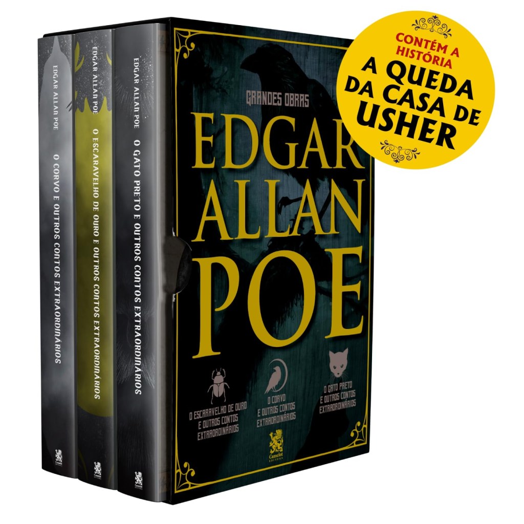 edgar-allan-poe Capa do box "Edgar Allan Poe" - 3 volumes