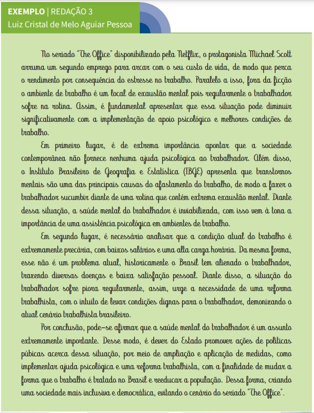 encceja em 3 exemplo de redação do encceja ensino médio
