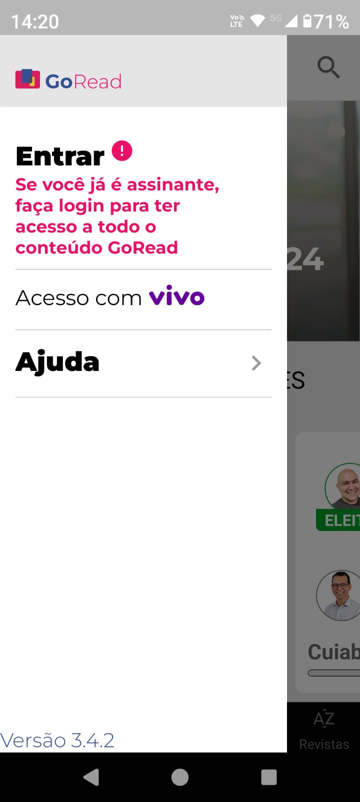 goread-tutorial-2 Tela com o aplicativo GoRead
