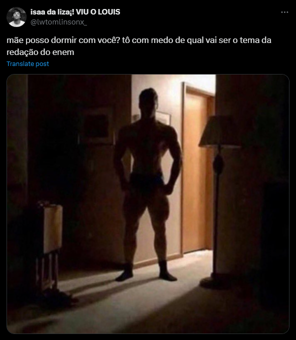 meme-enem-2 Print de redes sociais com tweet sobre a prova do Enem