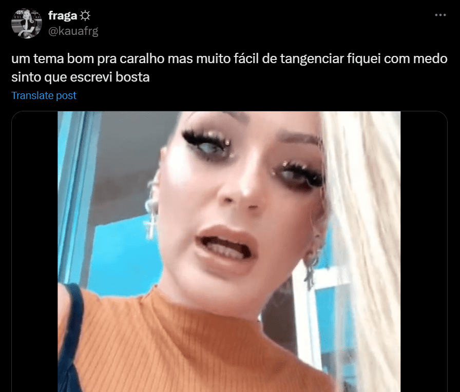 tweet-redação-herança-africana-4 Print das redes sociais com relato dos candidatos sobre o tema da redação do Enem 2024