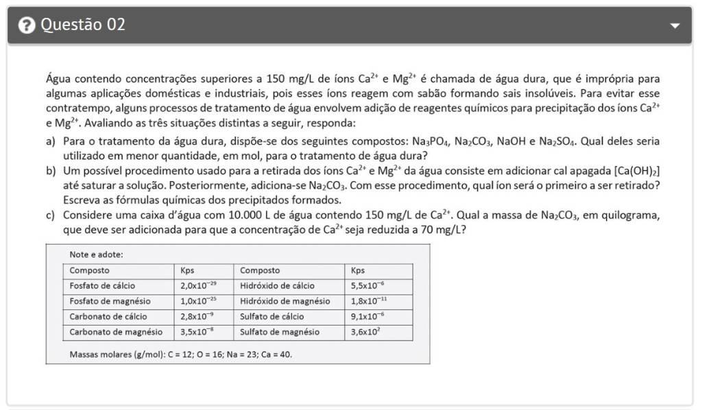 questão mais dificil fuvest_quimica questão mais dificil fuvest_quimica