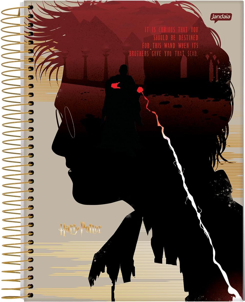 Caderno Espiral Univ CD 1 Matéria 96 Fls Harry Potter
