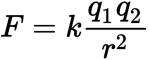 Fórmula da Lei de Coulomb
